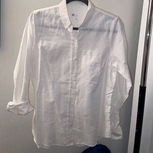never worn white button down